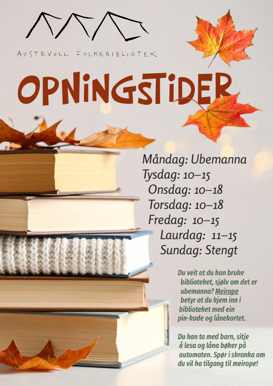 Plakat: opningstider