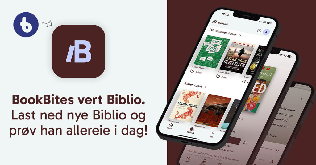 Bookbites blir Biblio - last ned app